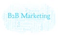 Word cloud with text B2B Marketing. Royalty Free Stock Photo