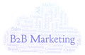 Word cloud with text B2B Marketing. Royalty Free Stock Photo