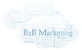 Word cloud with text B2B Marketing. Royalty Free Stock Photo