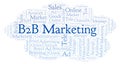 Word cloud with text B2B Marketing. Royalty Free Stock Photo