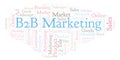 Word cloud with text B2B Marketing. Royalty Free Stock Photo