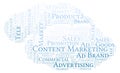 Word cloud with text Content Marketing.