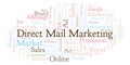 Word cloud with text Direct Mail Marketing. Royalty Free Stock Photo