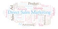 Word cloud with text Direct Sales Marketing Royalty Free Stock Photo