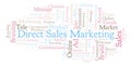 Word cloud with text Direct Sales Marketing. Royalty Free Stock Photo