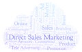 Word cloud with text Direct Sales Marketing. Royalty Free Stock Photo