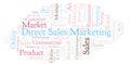 Word cloud with text Direct Sales Marketing. Royalty Free Stock Photo