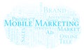 Word cloud with text Mobile Marketing. Royalty Free Stock Photo