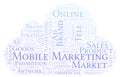 Word cloud with text Mobile Marketing Royalty Free Stock Photo