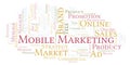 Word cloud with text Mobile Marketing. Royalty Free Stock Photo