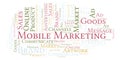 Word cloud with text Mobile Marketing. Royalty Free Stock Photo