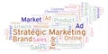 Word cloud with text Strategic Marketing.