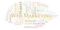 Word cloud with text Web Marketing. Royalty Free Stock Photo