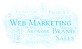 Word cloud with text Web Marketing. Royalty Free Stock Photo