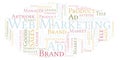 Word cloud with text Web Marketing. Royalty Free Stock Photo