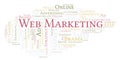 Word cloud with text Web Marketing. Royalty Free Stock Photo