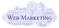 Word cloud with text Web Marketing. Royalty Free Stock Photo
