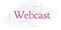 Word cloud with text Webcast Royalty Free Stock Photo