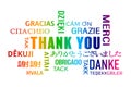 Word cloud - thank you - colorful Royalty Free Stock Photo