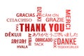 Word cloud - thank you - red Royalty Free Stock Photo