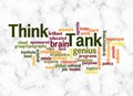 Word Cloud with THINK TANK concept create with text only