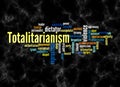 Word Cloud with TOTALITARIANISM concept create with text only Royalty Free Stock Photo