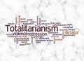 Word Cloud with TOTALITARIANISM concept create with text only Royalty Free Stock Photo