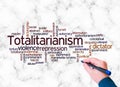 Word Cloud with TOTALITARIANISM concept create with text only Royalty Free Stock Photo