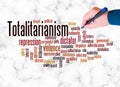 Word Cloud with TOTALITARIANISM concept create with text only Royalty Free Stock Photo