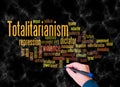 Word Cloud with TOTALITARIANISM concept create with text only Royalty Free Stock Photo