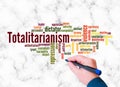 Word Cloud with TOTALITARIANISM concept create with text only Royalty Free Stock Photo