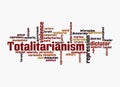 Word Cloud with TOTALITARIANISM concept, isolated on a white background Royalty Free Stock Photo