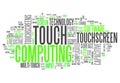 Word Cloud Touch Computing Royalty Free Stock Photo