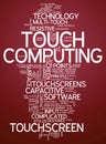 Word Cloud Touch Computing Royalty Free Stock Photo