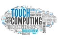 Word Cloud Touch Computing Royalty Free Stock Photo