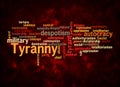 Word Cloud with TYRANNY concept create with text only Royalty Free Stock Photo