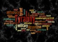 Word Cloud with TYRANNY concept create with text only Royalty Free Stock Photo
