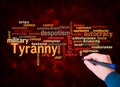 Word Cloud with TYRANNY concept create with text only Royalty Free Stock Photo