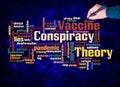 Word Cloud with VACCINE CONSPIRACY THEORY concept create with text only