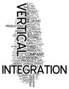 Word Cloud Vertical Integration Royalty Free Stock Photo