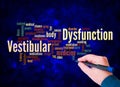 Word Cloud with VESTIBULAR DYSFUNCTION concept create with text only