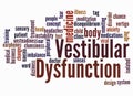 Word Cloud with VESTIBULAR DYSFUNCTION concept create with text only