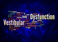 Word Cloud with VESTIBULAR DYSFUNCTION concept create with text only