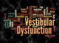 Word Cloud with VESTIBULAR DYSFUNCTION concept create with text only