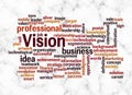 Word Cloud with VISION concept create with text only