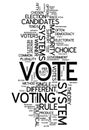 Word Cloud Vote Royalty Free Stock Photo