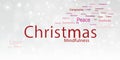 Mindfulness Christmas word tag cloud Banner Royalty Free Stock Photo