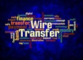 Word Cloud with WIRE TRANSFER concept create with text only Royalty Free Stock Photo
