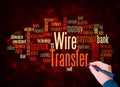 Word Cloud with WIRE TRANSFER concept create with text only Royalty Free Stock Photo