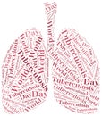 Word cloud World Tuberculosis Day related. Royalty Free Stock Photo